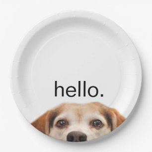 Assiettes En Carton Hello mignon Beagle chien moderne tendance