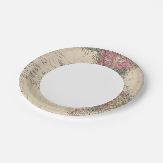 Assiettes En Carton Hémisphère occidental 2 (Angle)
