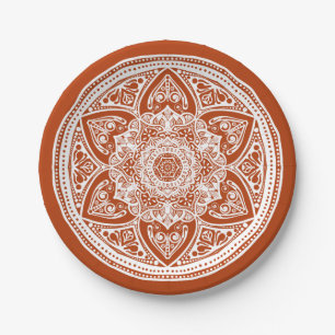 Assiettes En Carton Henna Mandala
