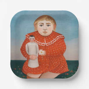 Assiettes En Carton Henri Rousseau - Enfant à la poupée