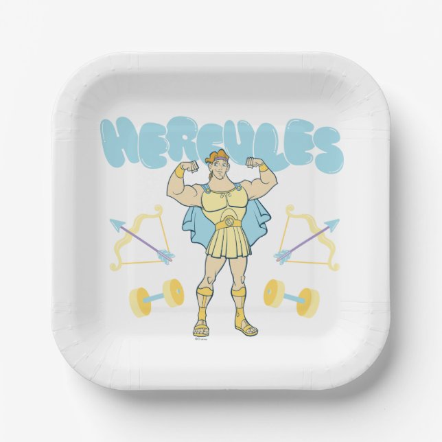 Assiettes En Carton Hercules Arrows and Dumbbells Flex Paper Plates (Recto)