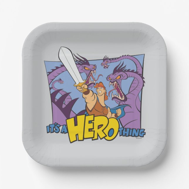 Assiettes En Carton Hercules vs Hydra - It's a HERO Thing Paper Plates (Recto)