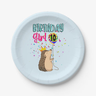 Assiettes En Carton Hérisson Anniversaire des cadeaux de fête de fil