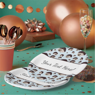 Assiettes En Carton Hérisson avec texte