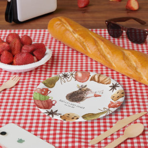 Assiettes En Carton Hérisson de la forêt Baby Shower Animalier