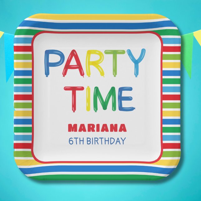 ASSIETTES EN CARTON HEURE DE LA FÊTE DES BALLONS (Créateur téléchargé)