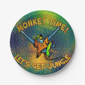 Assiettes En Carton Heure du singe ! Mettons-nous la jungle