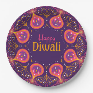Assiettes En Carton Heureux Diwali