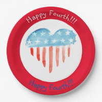 HEUREUX QUATRIÈME ROND ROUND RED (DRAPEAU DU COEUR
