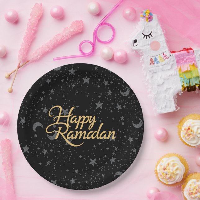 Assiettes En Carton heureux Ramadan (Fête)