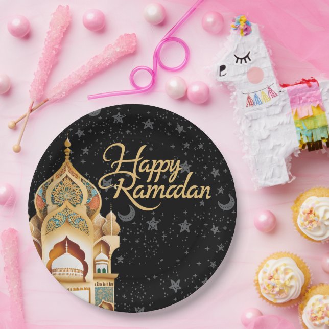 Assiettes En Carton heureux Ramadan (Fête)