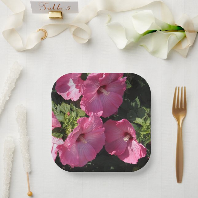 Assiettes En Carton Hibiscus Hardy (Mariage)