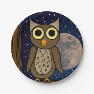 Assiettes En Carton hibou