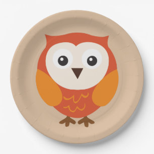 Assiettes En Carton Hibou
