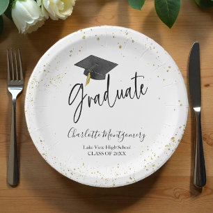 Assiettes En Carton High School Grad Party Modern Splash Parties scint