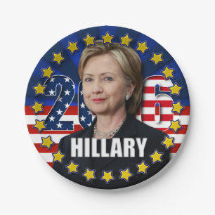 Assiettes En Carton Hillary Clinton pour le président 2016 plaques à