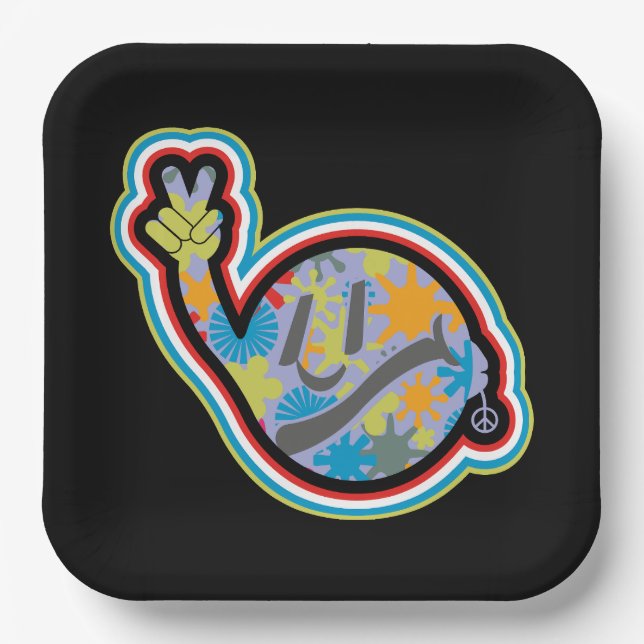 Assiettes En Carton HIPPIE ICON lines ver 2023 BY MASANSER (Recto)