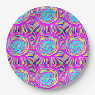 Assiettes En Carton Hippie Retro chill art de base
