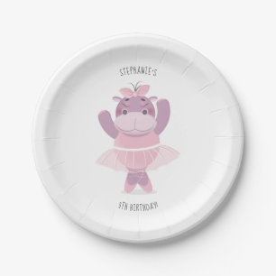 Assiettes En Carton Hippo Ballerina