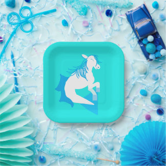 Assiettes En Carton Hippocampe