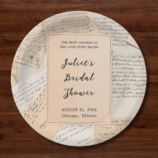 Assiettes En Carton Histoire d'amour de douche nuptiale Prochain chapi (Créateur téléchargé)