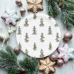 Assiettes En Carton Hiver branché | Motif d'arbre de Noël<br><div class="desc">Hiver branché | Motif d'arbre de Noël</div>