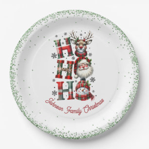Assiettes En Carton Ho Ho Ho Jolies Serviettes en Papier de Noël