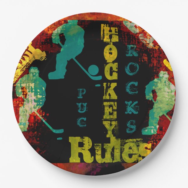 ASSIETTES EN CARTON HOCKEY (Devant)