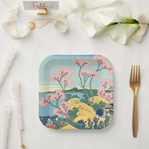 Assiettes En Carton Hokusai Fuji de Gotenyama sur le Tōkaidō
