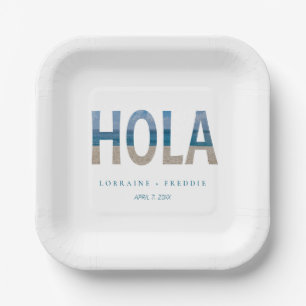Assiettes En Carton Hola Beach Mexique Destination Mariage