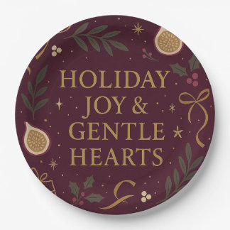 Assiettes En Carton Holiday Joy Paper Plate