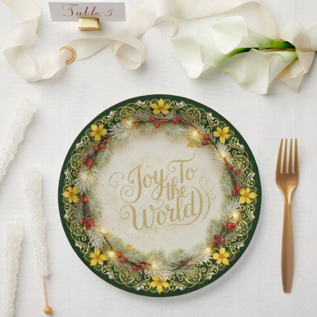 Assiettes En Carton Holiday Paper Plates (Mariage)