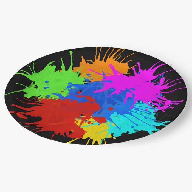 Assiettes En Carton holiES - Splashes 2 + vos idées (Angle)