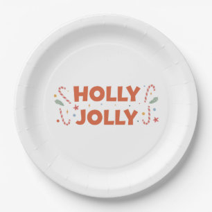 Assiettes En Carton Holly Jolly Sucres de canne