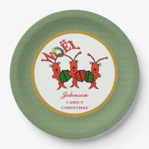 Assiettes En Carton Homards Noel d'écrevisses de Caroling