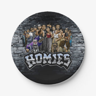 Assiettes En Carton Homies Party Plates, Lil Homies Birthday