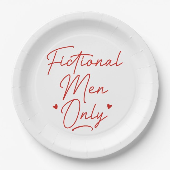 Assiettes En Carton Hommes de fiction uniquement (Devant)