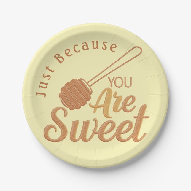 Assiettes En Carton Honey Jaune Rustic Charme Party (Devant)