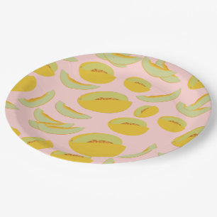 Assiettes En Carton Honeydew Melons Motif de fruits