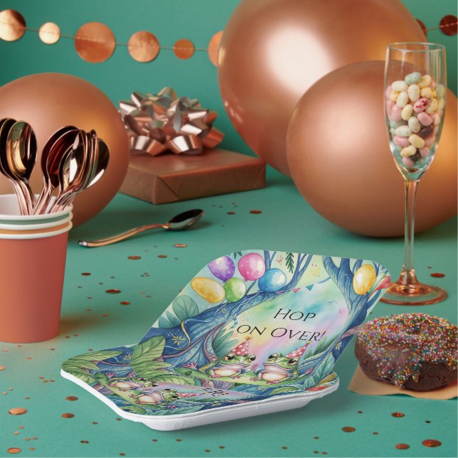 Assiettes En Carton Hop On Over Birthday Party (Multi)