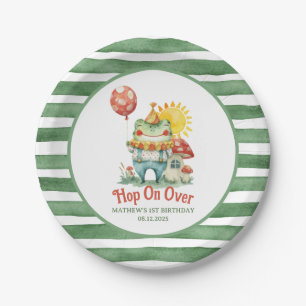 Assiettes En Carton Hop On Over Clown Frog Cottagecore fête d'annivers