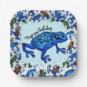 Assiettes En Carton Hop-py Anniversaire de la forêt pluviale Plaques C