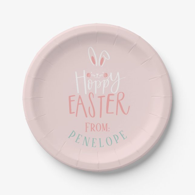 ASSIETTES EN CARTON HOPPY EASTER (Devant)