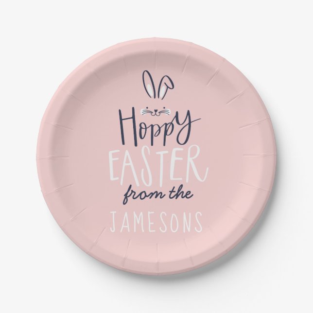 ASSIETTES EN CARTON HOPPY EASTER BUNNY (Devant)