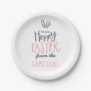 ASSIETTES EN CARTON HOPPY EASTER BUNNY