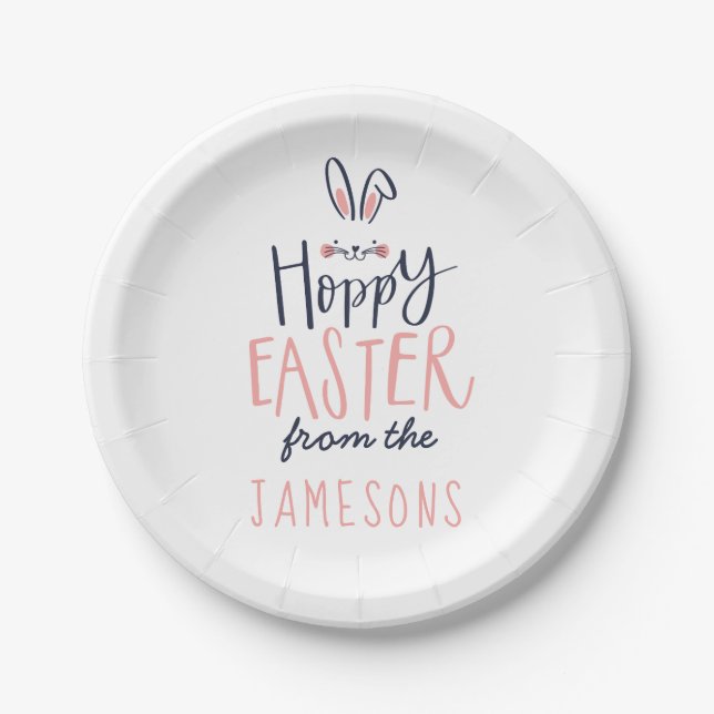 ASSIETTES EN CARTON HOPPY EASTER BUNNY (Devant)
