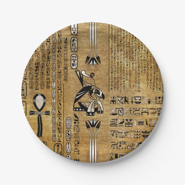 Assiettes En Carton Horus - L'or et la perle de l'Egypte (Devant)