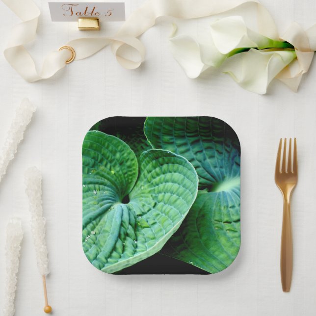 Assiettes En Carton Hosta Heart (Mariage)
