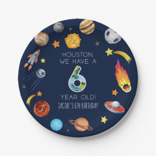 Assiettes En Carton Houston We Have A 6 Year Old Fête d'anniversaire d