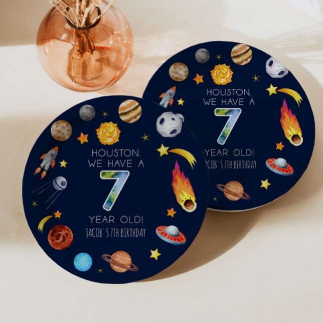 Assiettes En Carton Houston We Have A 7 Year Old 7th Birthday Party (Créateur téléchargé)